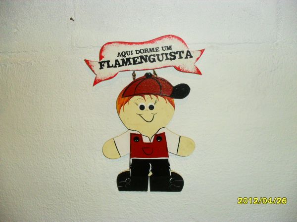 PLACA DE PORTA - TIME FLAMENGO