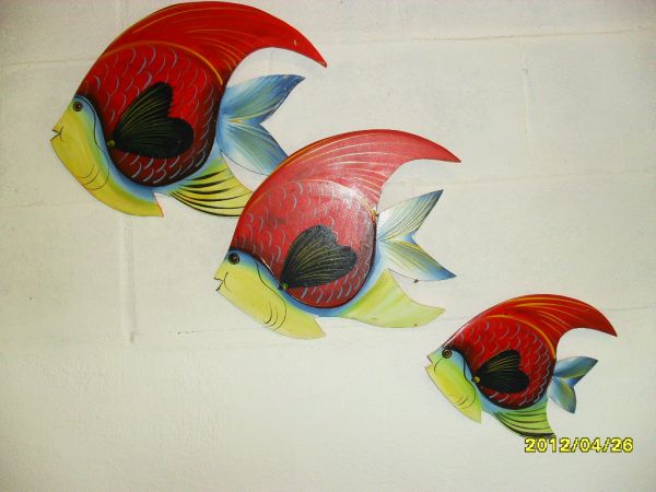 TRIO PEIXE P/PAREDE PINTADO