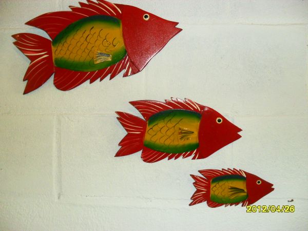 TRIO DE PEIXES P/PAREDE